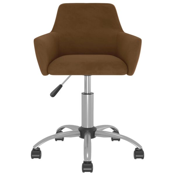 vidaXL Eetkamerstoelen draaibaar 2 st fluweel bruin