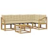 vidaXL Buiten bankenset 6 st Wit en Beige