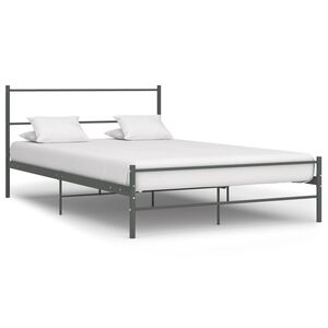 vidaXL Bedframe metaal grijs 120x200 cm