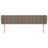 vidaXL Hoofdbord met randen 163x23x78/88 cm stof taupe