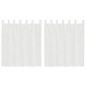 vidaXL Gordijnen voile met roedezakken 2 st wit