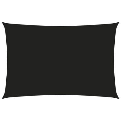 vidaXL Zonnescherm rechthoekig 4x6 m oxford stof zwart