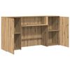 vidaXL Receptiebalie 200x50x103,5cm bewerkt hout artisanaal eikenkleur
