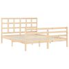 vidaXL Bedframe met hoofdbord massief hout 160x200 cm