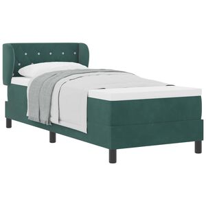 vidaXL Boxspringbed met hoofdeinde Donkergroen 80 x 200 cm Fluweel