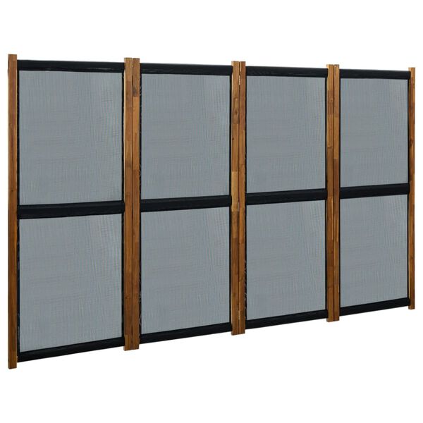 vidaXL Kamerscherm met 4 panelen 280x170 cm zwart