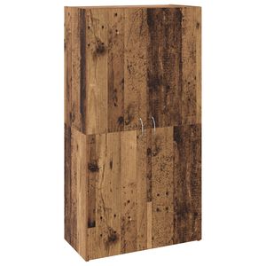 vidaXL Kantoorkast met plank Zwart Eiken 60 x 32 x 115 cm Bewerkt hout