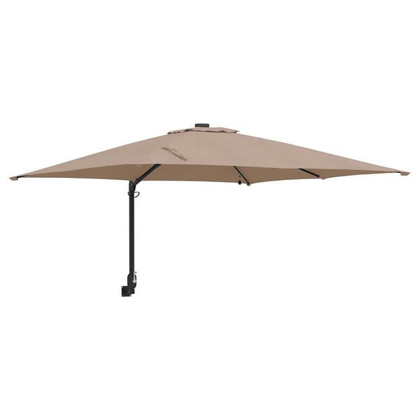 vidaXL Tuinparasol Taupe 248,5 x 247,5 x 160 cm Polyester en staal