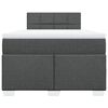 vidaXL Boxspring met matras stof donkergrijs 120x190 cm