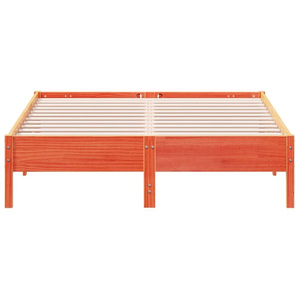vidaXL Bedframe zonder matras massief grenenhout wasbruin 160x200 cm