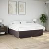 vidaXL Bedframe zonder matras stof donkerbruin 200x200 cm