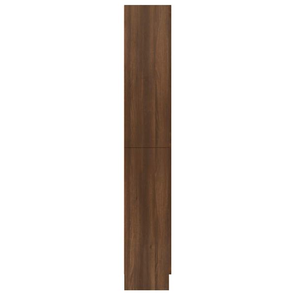 vidaXL Vitrinekast 82,5x30,5x185 cm bewerkt hout bruin eikenkleur