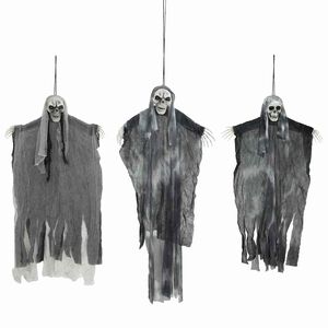 vidaXL Halloween Hangende Spook 3 st Zwart 66 x 110 cm Polyester