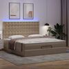 vidaXL Ottoman bed met matrassen en LED's 200x200cm kunstleer