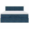 vidaXL Ottoman bed met matras 140x200cm fluweel donkerblauw