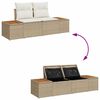 vidaXL Tuin Sofa Set met kussen met opslag 6 pcs Beige Poly riet