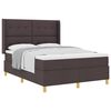 vidaXL Boxspringbed met matras Donkerbruin 140 x 190 cm Stof
