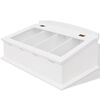 vidaXL Besteklade MDF wit barok stijl