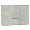 vidaXL Dressoir 91x29,5x65 cm bewerkt hout betongrijs