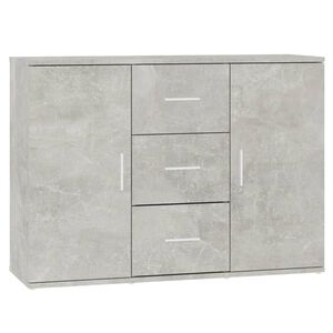 vidaXL Dressoir 91x29,5x65 cm bewerkt hout betongrijs