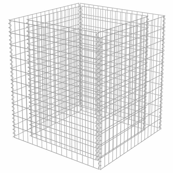 vidaXL Gabion plantenbak verhoogd 90x90x100 cm gegalvaniseerd staal
