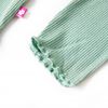 Kindershirt met lange mouwen lage col 116 donkermintkleurig