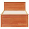 vidaXL Bedframe met hoofdbord zonder matras hout wasbruin 90x190 cm