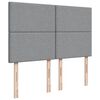 vidaXL Boxspring met matras stof lichtgrijs 140x200 cm