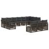 vidaXL Tuinbankenset 13 st 13-zits Grijs poly rattan