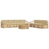 vidaXL Buiten bankenset 8 st Wit en Beige Polyester