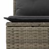 vidaXL 8-delige Loungeset met kussens poly rattan grijs