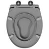 vidaXL Toiletzitting Grijs 44,5 x 37,3 x 4,3 cm Duroplast