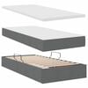 vidaXL Opslag bed met matras Donkergrijs 90 x 190 cm Polyester