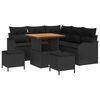vidaXL Tuinbankenset 8 st Zwart poly rattan