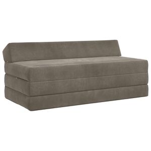 vidaXL Vouwbare Bankbed Lichtgrijs 120 x 60 x 49 cm Stof