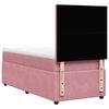 vidaXL Boxspring met matras fluweel roze 80x200 cm