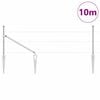 vidaXL Afrasteringspaal Zilver 10 x 0,8 m (25 mm gaas) Staal
