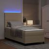 vidaXL Boxspring bed Lichtgrijs en wit. 203 x 80 x 128 cm