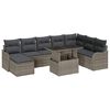 vidaXL Tuin Sofa Set 9 st Grijs Poly riet