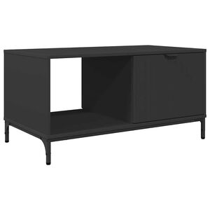 vidaXL Salontafel met lade Zwart Eiken 90 x 49 x 46 cm Bewerkt hout