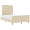 vidaXL Bedframe met hoofdeinde Cr&egrave;me 140 x 190 cm Stof