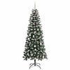 vidaXL Kunstkerstboom Groen 76 x 76 x 180 cm PVC en Plastic en Staal