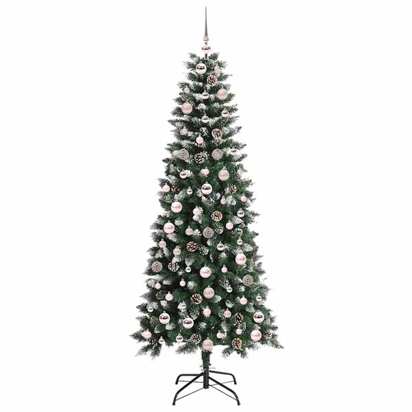 vidaXL Kunstkerstboom Groen 76 x 76 x 180 cm PVC en Plastic en Staal