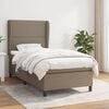 vidaXL Boxspring met matras stof taupe 90x190 cm