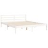 vidaXL Bedframe met hoofdbord massief hout wit 160x200 cm
