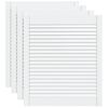 vidaXL Kastdeuren met lamellen 4 st 69x59,4 cm massief grenenhout wit