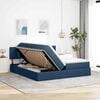 vidaXL Opslag bed met matras met opslag Blauw 100 x 200 cm Nep Leer