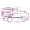 vidaXL Bed met boekenkast zonder matras grenenhout wit 180x200 cm