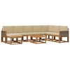 vidaXL Buiten bankenset 9 pcs Natuurlijk en Beige Massief Acaciahout