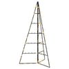 vidaXL Metalen kerstboom met led KUOPIO 100 cm Warmwit Staal Zwart
